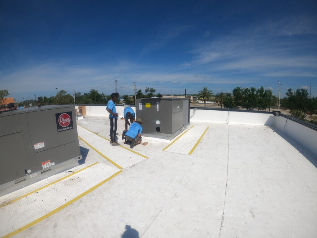 Commercial Rooftop Unit Install in Southwest Florida.