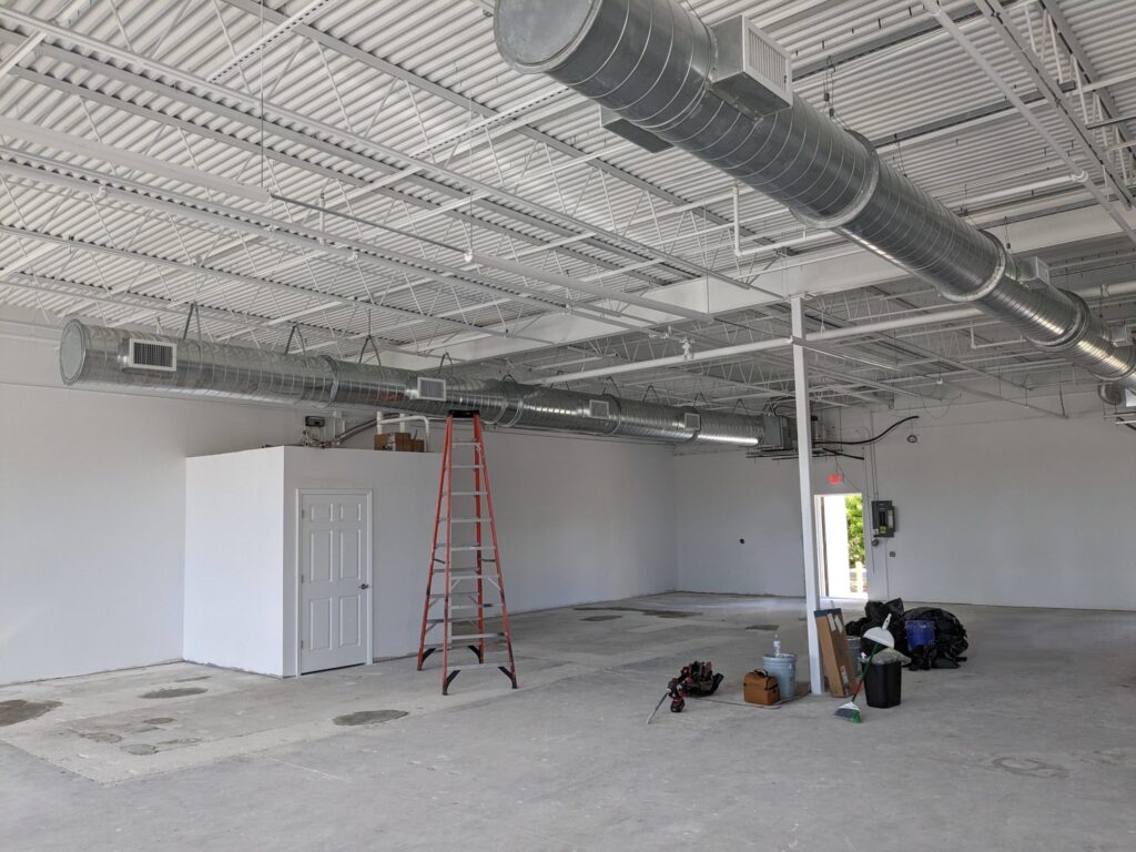 Commercial Spiral Ductwork Install in Southwest Florida.