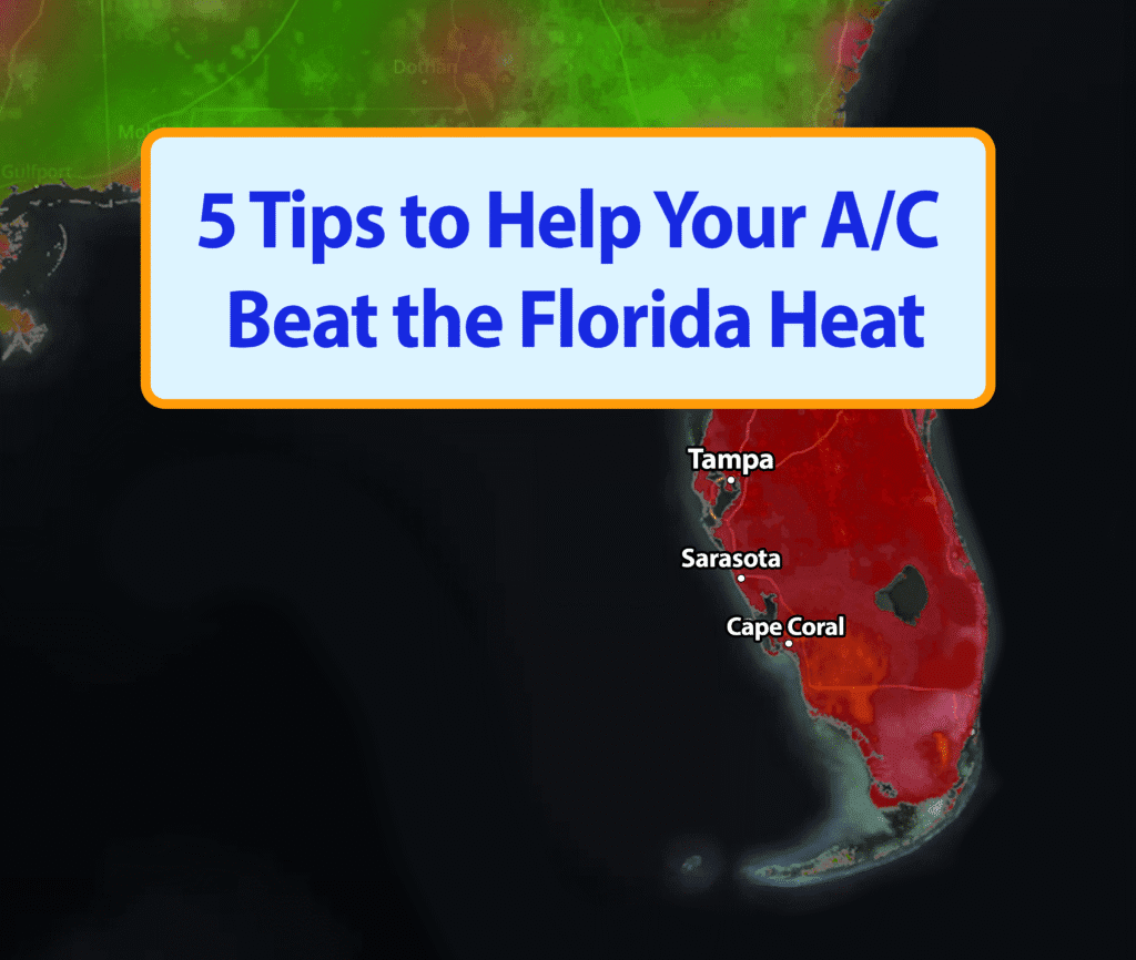 HVAC Tips to beat Florida heat over picture of map