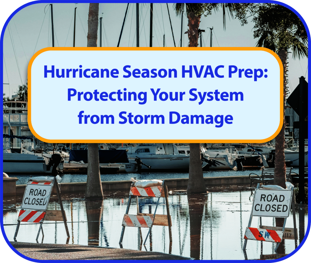 Flooded parking lot harbor after hurricane.